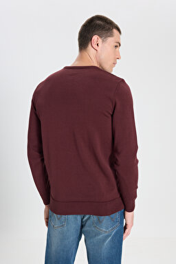 Regular Fit Normal Kesim Bisiklet Yaka Açık Yeşil Triko Kazak - Dahlia-W8A02P299 (görsel 5)