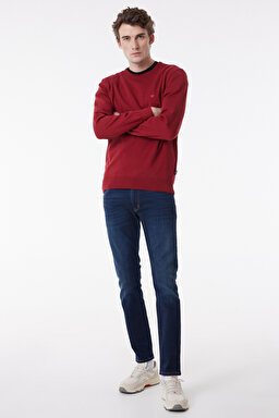 Regular Fit Normal Kesim Sıfır Yaka Triko - Red-W8A02PX2G (görsel 4)