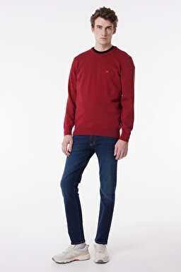 Regular Fit Normal Kesim Sıfır Yaka Triko - Red-W8A02PX2G (görsel 5)