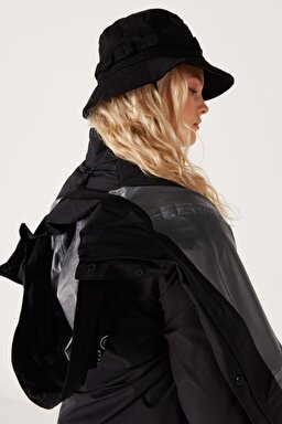 All Terrain Gear Regular Fit Kapüşonlu Çift Kullanımlı Siyah Su Geçirmez Ceket - Black-WA44ES100 (görsel 3)