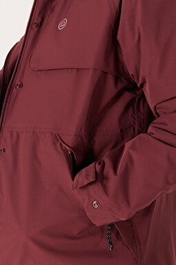 All Terrain Gear Regular Fit Kapüşonlu Çift Kullanımlı Bordo Su Geçirmez Ceket - Red Mahogany-WA44ES17M (görsel 2)