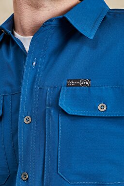All Terrain Gear Regular Fit Normal Kesim Petrol Uzun Kollu Gömlek - Petrol-WA5BEH405 (görsel 4)