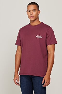 All Terrain Gear Regular Fit Normal Kesim %100 Pamuk Bisiklet Yaka Tişört - Burgundy-WC5EGE39R (görsel 2)