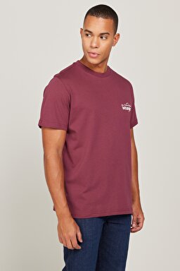 All Terrain Gear Regular Fit Normal Kesim %100 Pamuk Bisiklet Yaka Tişört - Burgundy-WC5EGE39R (görsel 3)