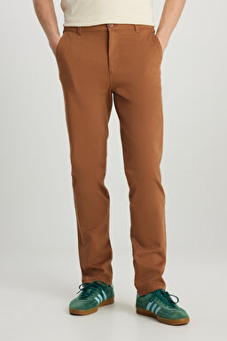 Slim Fit Dar Kesim Normal Bel DarPaça Bordo Chino Pantolon - Acorn-WM01003A96 (görsel 3)