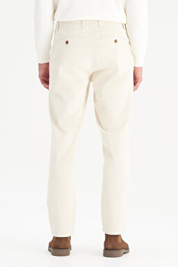 Pamuklu Regular Fit Normal Kesim Cepli Esnek Kadife Jogger Pantolon - Beige-WM010300524 (görsel 4)