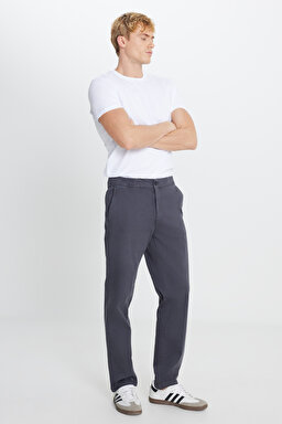 Pamuklu Slim Fit Dar Kesim Cepli Esnek Pantolon - Faded Black-WM01200001116 (görsel 2)