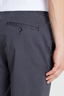 Pamuklu Slim Fit Dar Kesim Cepli Esnek Pantolon - Faded Black-WM01200001116 (görsel 4)