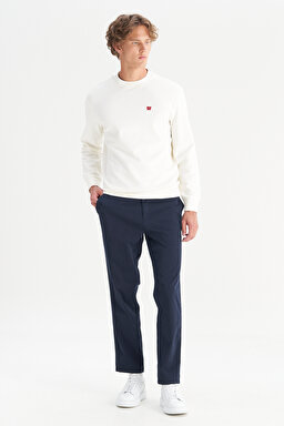 Pamuklu Slim Fit Dar Kesim Cepli Yumuşak Dokulu Esnek Pantolon - DarKNavy-WM01200001411