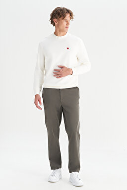 Pamuklu Slim Fit Dar Kesim Cepli Yumuşak Dokulu Esnek Pantolon - Light Khaki-WM01200001UU (görsel 3)