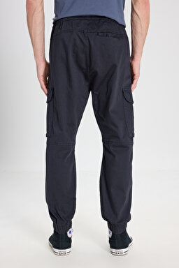 Regular Fit Normal Kesim Normal Bel Dar Paça Lacivert Jogger Pantolon - Navy-WM03002410 (görsel 6)