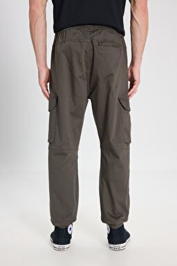 Regular Fit Normal Kesim Normal Bel Dar Paça Haki Jogger Pantolon - Khaki-WM03002801 (görsel 6)
