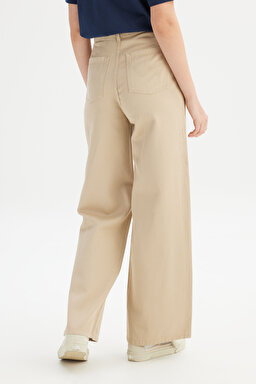 Straight Fit Normal Bel Cepli Pantolon - Beige-WW09001614 (görsel 5)