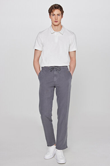 Regular Fit Normal Kesim Yumuşak Dokulu Siyah Pantolon W261016793