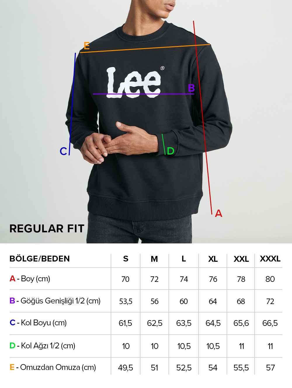 Regular Fit Normal Kesim %100 Pamuk Sıfır Yaka Sweatshirt L80XTJ01